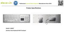 D-8605T Metal Keyboard Data sheet