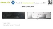 D-8608B Metal Keyboard Data sheet