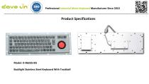 D-8635G-BG Metal Keyboard Data sheet