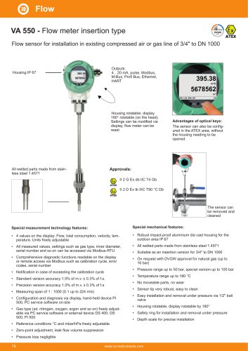 Data sheet - VA 550 - EN