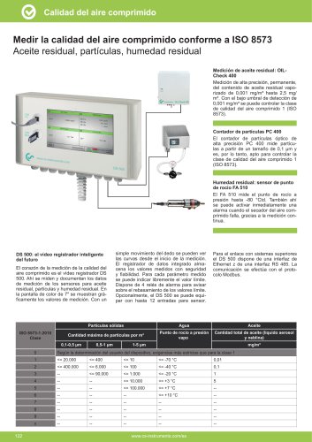 Hojas de datos técnicos - OILCHECK solución fija-continua