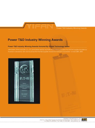 Power T&D industry winning awards