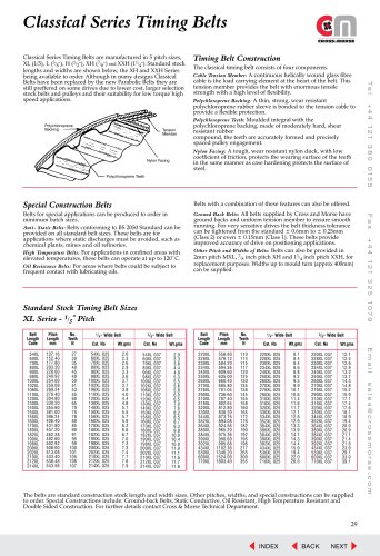 Classical Timing Belts