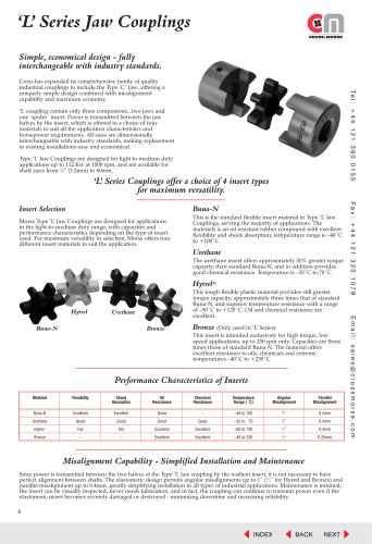 'L'Series - Jaw Couplings