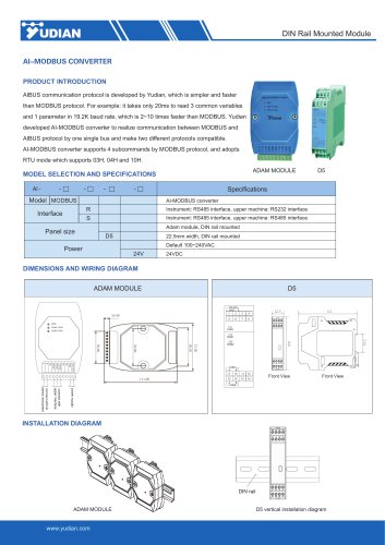 Yudian AI-MODBUS Converter