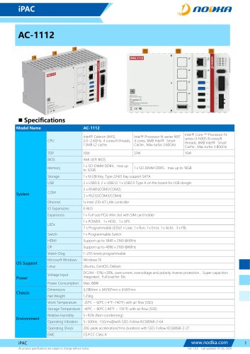 iPAC System Datasheet