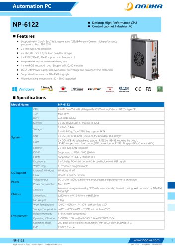 NP-6122/NP-6132 Series Datasheet