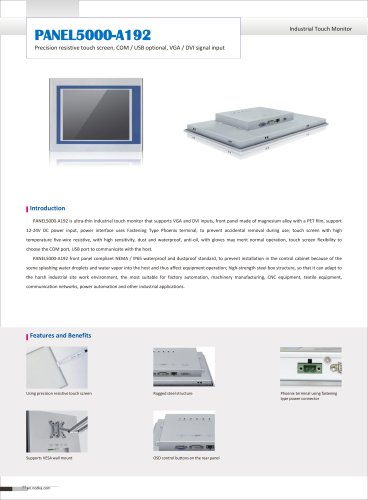 PANEL5000-A192 Datasheet