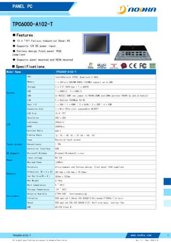 TPC6000-AXXX2 Series Datasheet