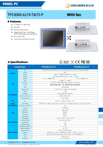 TPC6000-AXXX4 Series Datasheet
