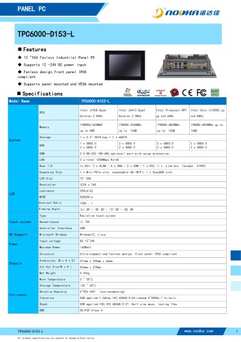 TPC6000-DXXX3 Series Datasheet