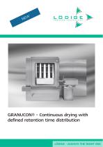 GRANUCON - Continuous drying with defined retention time distribution