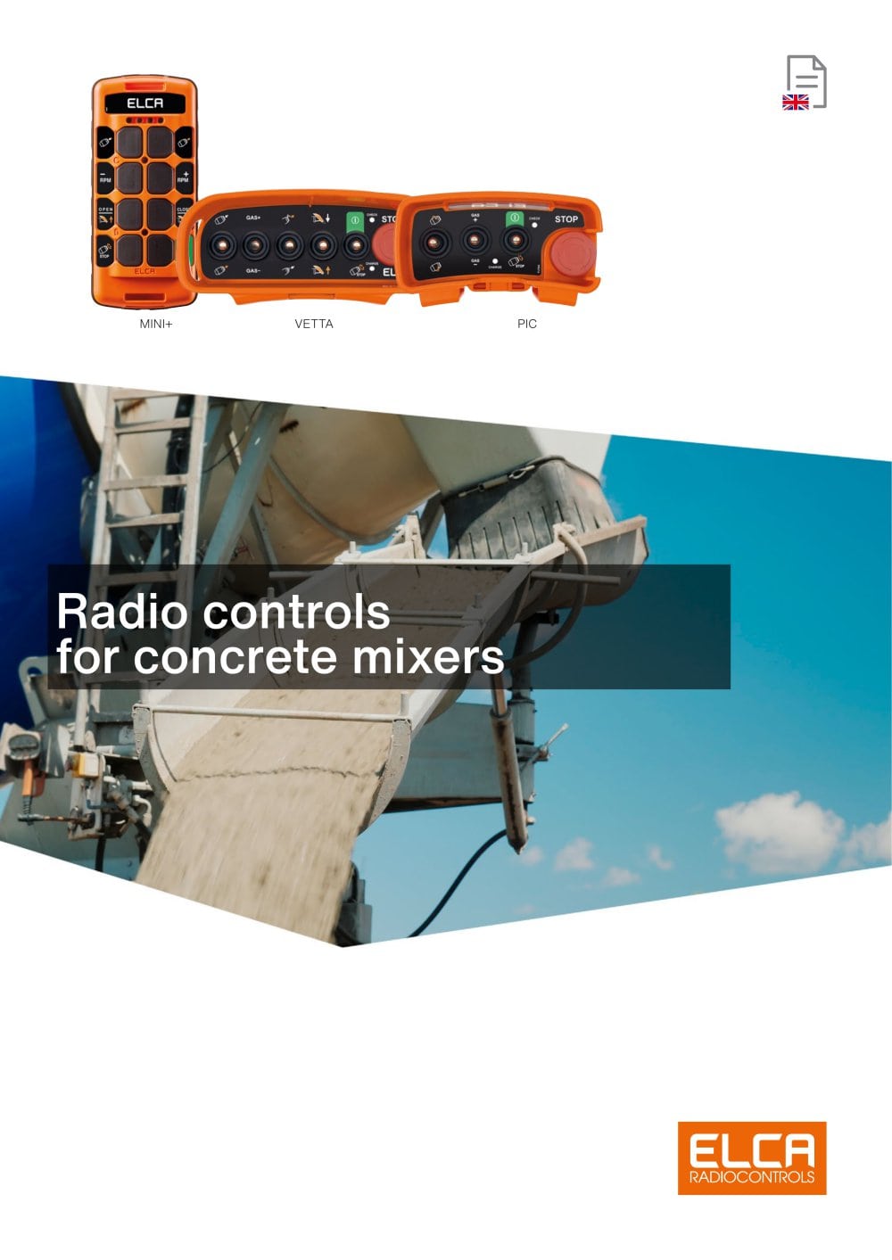 Radio controls for concrete mixers - ELCA RADIOCONTROLS