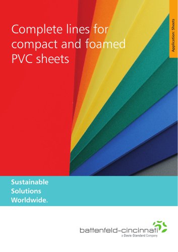 Complete lines for compact and foamed PVC sheets