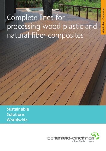 Complete lines for processing wood plastic and natural fiber composites
