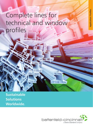 Complete lines for technical and window profiles