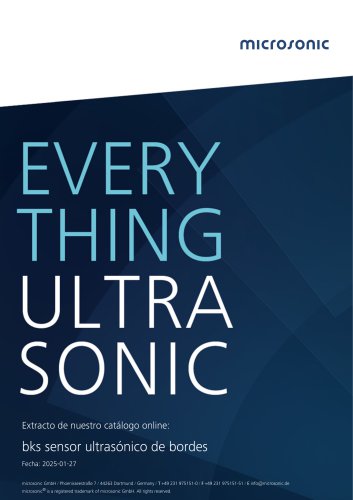 bks sensor ultrasónico de bordes