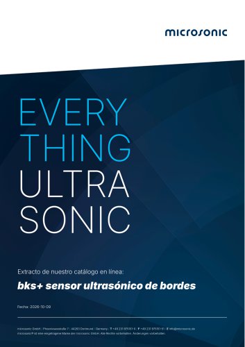 bks+ sensor ultrasónico de bordes