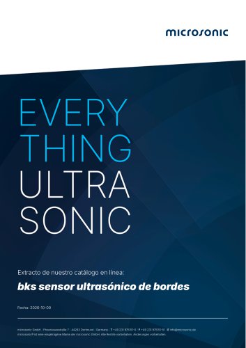 bks sensor ultrasónico de bordes