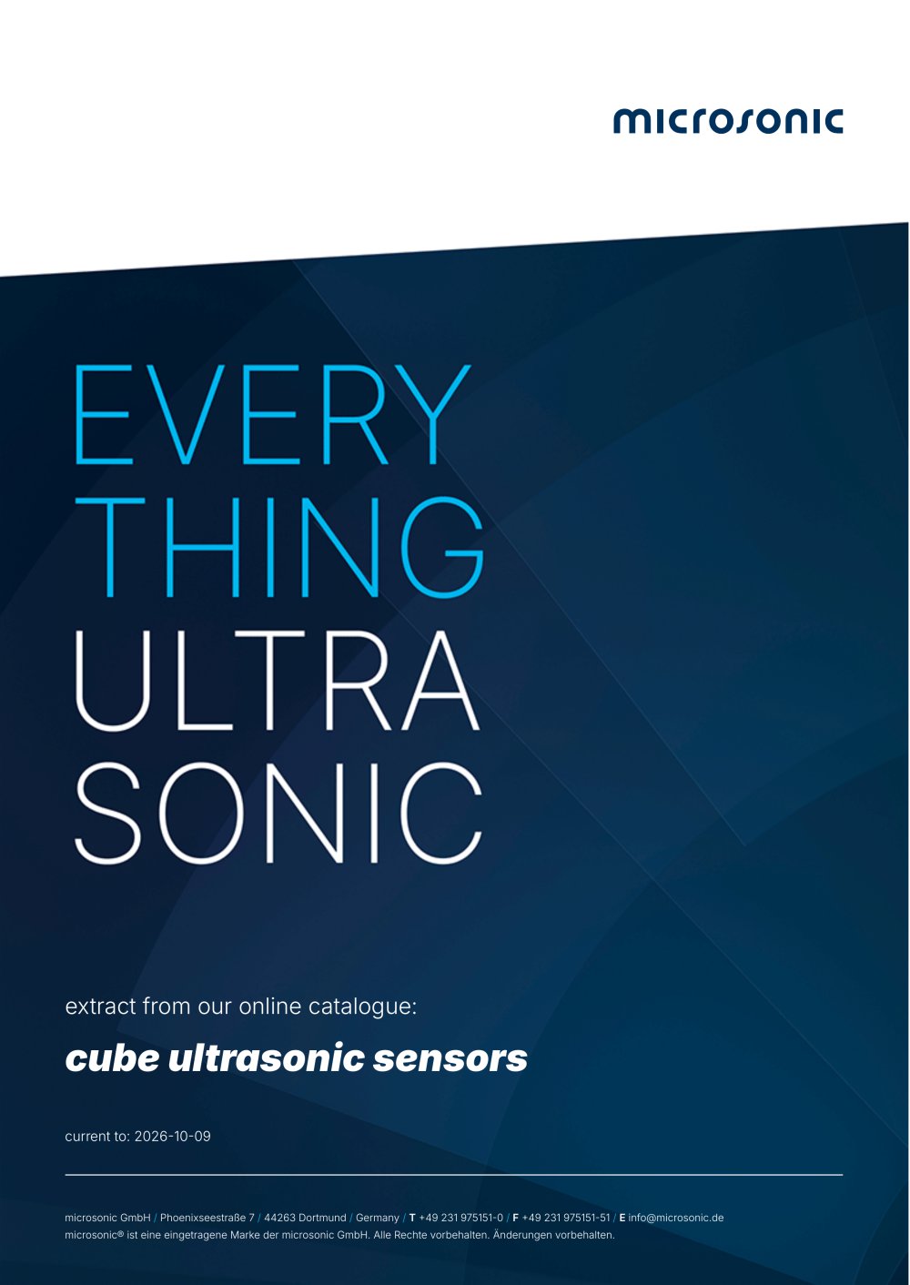 cube ultrasonic sensors - microsonic