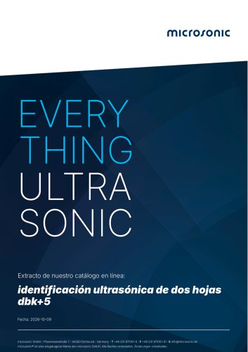 dbk+5 identificación ultrasónica de dos hojas