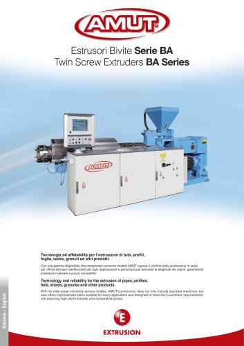 TWIN SCREW EXTRUDERS / BA SERIES