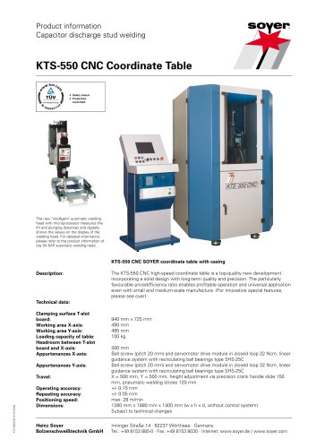 KTS-550 CNC Coordinate Table 