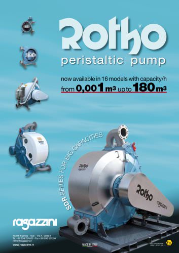 NEW PERISTALTIC PUMP RANGE: SDR SERIES