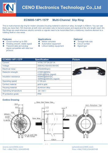 CENO Index table slip ring ECN000-14P1-157P