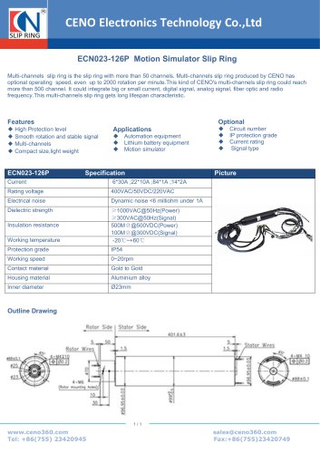 CENO Motion Simulator Slip Ring ECN023-126P