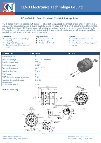 CENO RF Rotary joint with through hole RCN0201-T