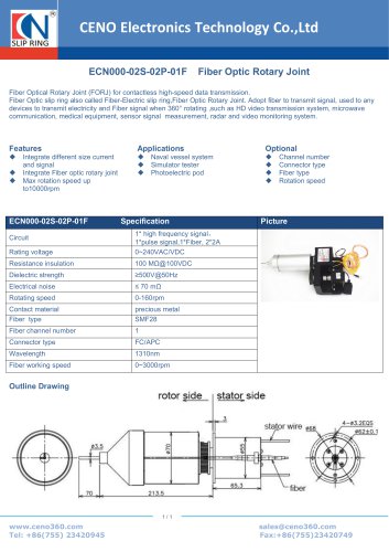 CENO rotary joint for OCT medical device ECN000-02S-02P-01F