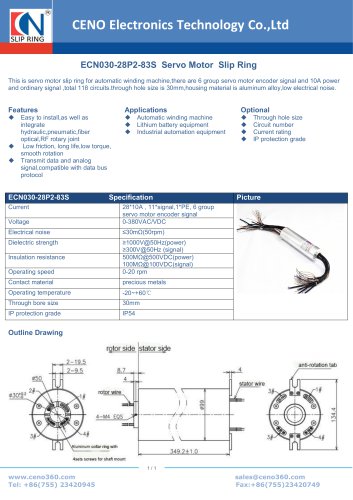 CENO Servo motor slip ring ECN030-28P2-83S