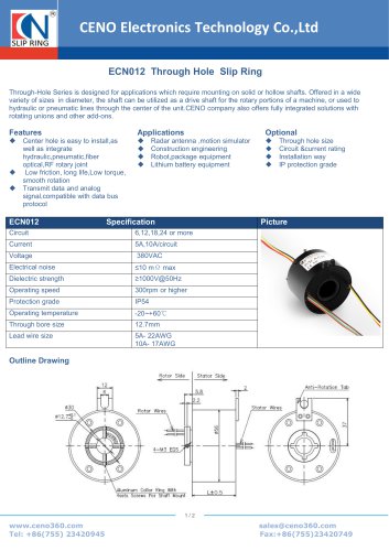 CENO Through Hole  Slip Ring ECN012