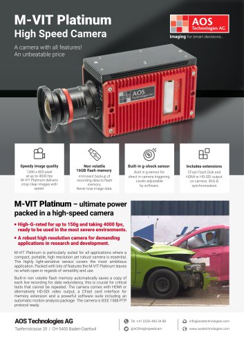 M-VIT Platinum High Speed Camera