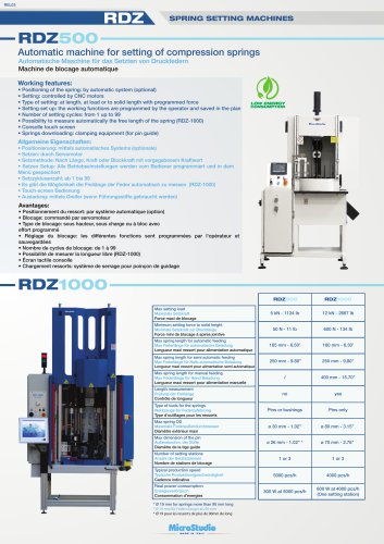 RDZ SPRING SETTING MACHINES