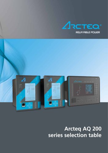 Arcteq AQ 200 series selection table