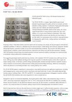 Waterproof 16 keys stainless steel panel mount keypad