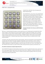 Waterproof 16 keys stainless steel panel mount keypad with backlight