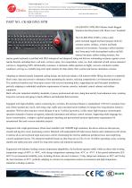 Waterproof Marine level panel mount keyboard with integrated trackball mouse