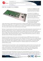 Waterproof Stainless steel panel mount backlight keyboard with integrated 25.0mm trackball mouse