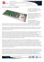 Waterproof Stainless steel panel mount backlight keyboard with integrated 38.0mm trackball mouse 