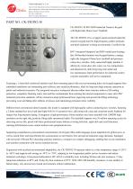 Waterproof Stainless steel panel mount trackball mouse with integrated numeric keypad