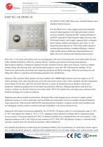 Waterproof Stainless steel panel mount trackball with integrated numeric keypad