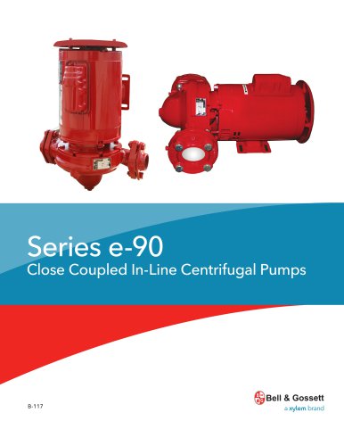 B 117 Series e-90 Close Coupled In-Line Centrifugal Pumps