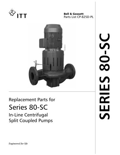 Replacement Parts for Series 80-SC In-Line Centrifugal Split Coupled Pumps