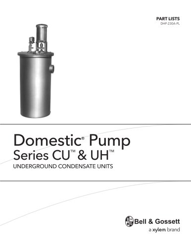 Series CU and UH Underground Condensate Units