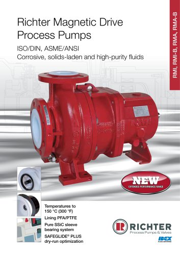 Magnetic drive process pumps RMI, RMA