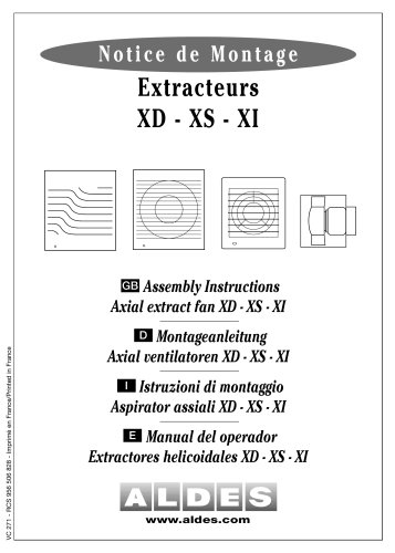 Axial extract fan XD - XS - XI