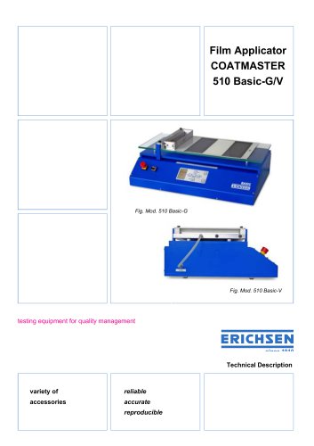 Technical Description COATMASTER 510-Basic